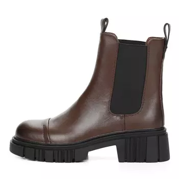 Коричневые ботинки челси из гладкой кожи