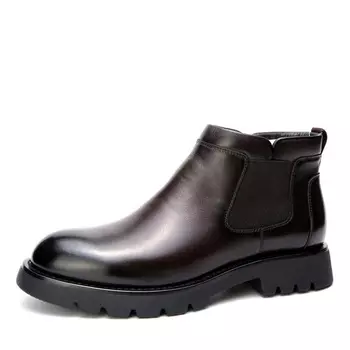 Коричневые ботинки челси из гладкой кожи