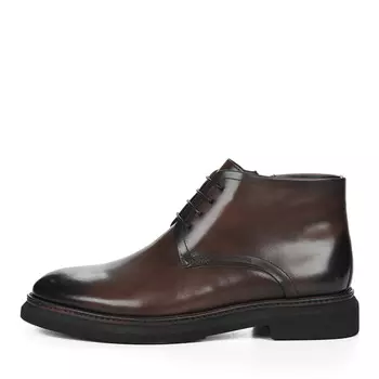 Коричневые ботинки из гладкой кожи