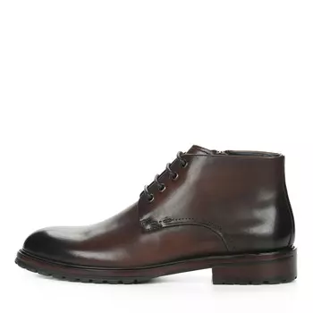 Коричневые ботинки из гладкой кожи