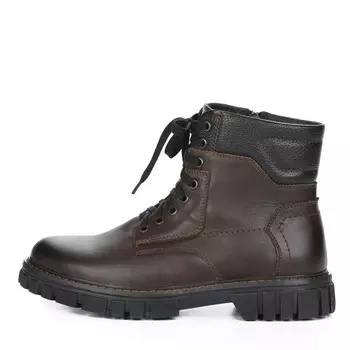 Коричневые ботинки из гладкой кожи