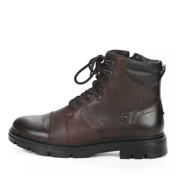 Коричневые ботинки из гладкой кожи