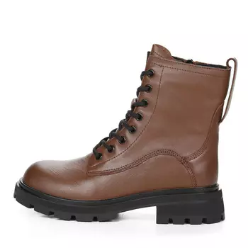 Коричневые ботинки из гладкой кожи