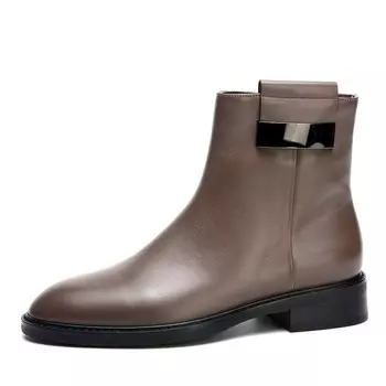 Коричневые ботинки из гладкой кожи