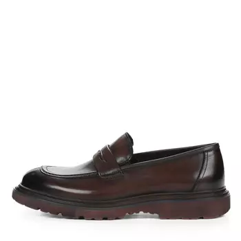 Коричневые лоферы из гладкой кожи