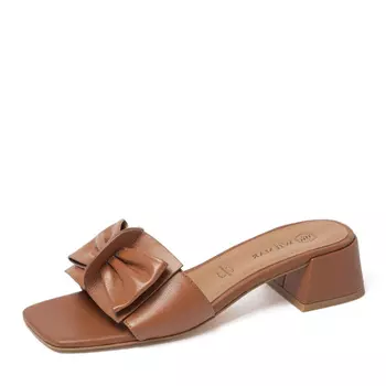 Коричневые мюли из гладкой кожи