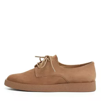 Коричневые полуботинки дерби из натурального велюра