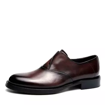 Коричневые полуботинки из гладкой кожи