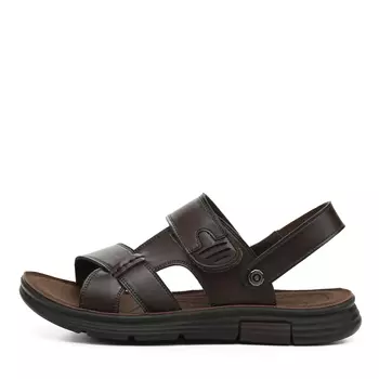 Коричневые сандалии из гладкой кожи