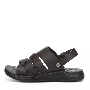 Коричневые сандалии из гладкой кожи