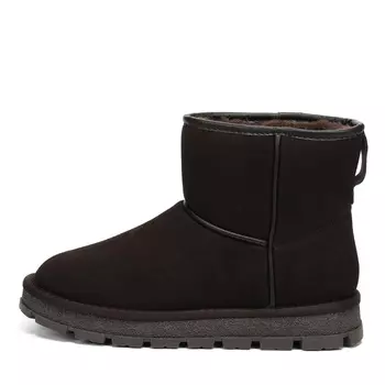 Коричневые угги из бархатистого велюра