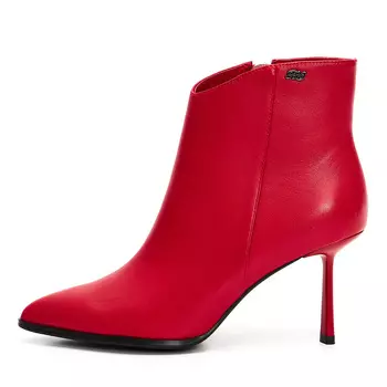 Красные ботильоны из гладкой кожи