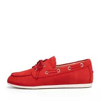 Красные топсайдеры из нубука