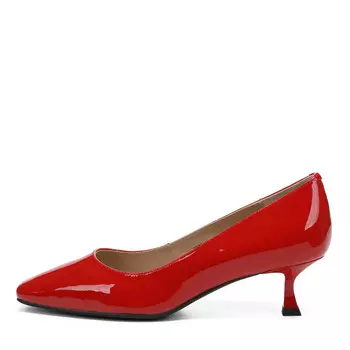 Красные туфли лодочки из лаковой кожи