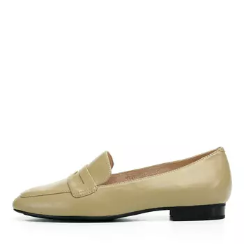 Лоферы из кожи оливкового цвета