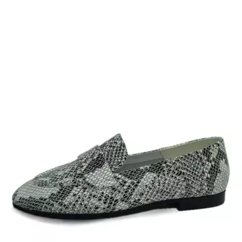 Лоферы из кожи с принтом рептилия