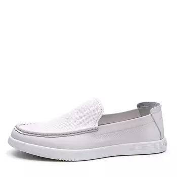 Мокасины из гладкой кожи рисового цвета