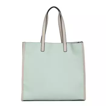 Мятно-бежевая сумка тоут из экокожи