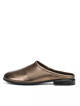 Мюли из гладкой кожи золотистого цвета