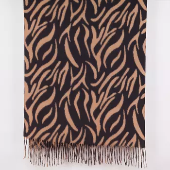 Палантин женский из акрила коричневый