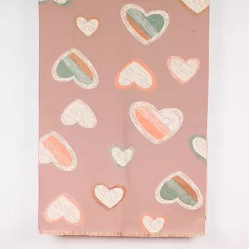 Палантин женский из акрила розовый