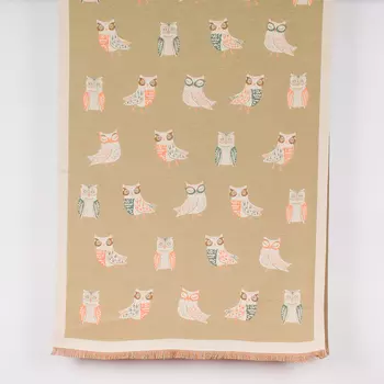 Палантин женский из акрила зеленый