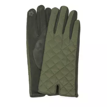 Перчатки женские текстильные оливковые