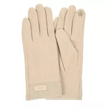 Перчатки женские текстильные светло-бежевые