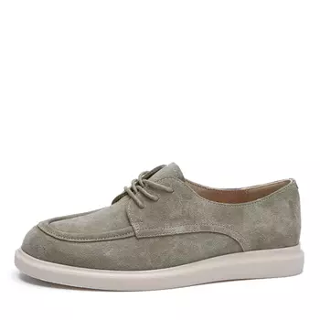 Полуботинки из бархатистого велюра цвета хаки