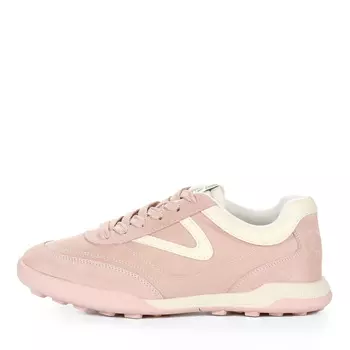 Розовые кроссовки из кожи