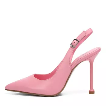 Розовые открытые туфли из гладкой кожи