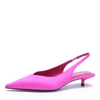 Розовые слингбэки из текстиля