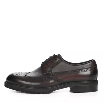 Рыжие брогированные полуботинки из гладкой кожи