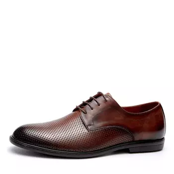 Рыжие полуботинки дерби из гладкой кожи