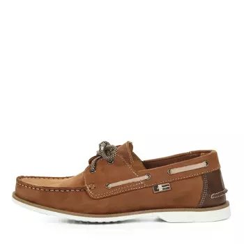 Рыжие топсайдеры из нубука