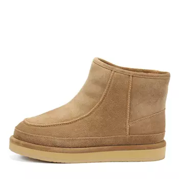 Рыжие угги из бархатистого велюра