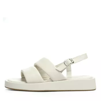 Сандалии из экокожи молочного цвета