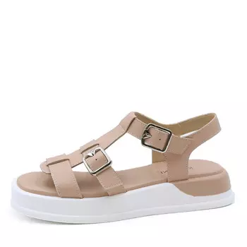 Сандалии из кожи пудрового цвета