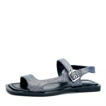 Сандалии из текстиля серебристого цвета