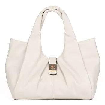 Серая сумка хобо из экокожи