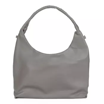 Серая сумка хобо из экокожи