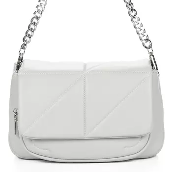 Серая сумка мессенджер из экокожи