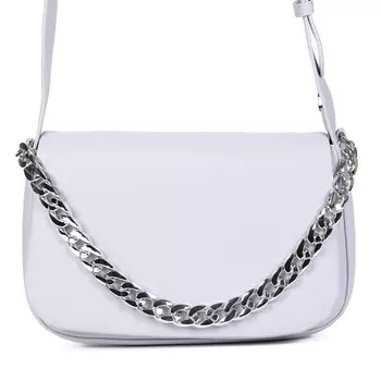 Серая сумка мессенджер из экокожи