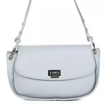 Серая сумка сэдл из экокожи