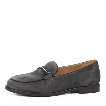 Серые лоферы из натурального велюра