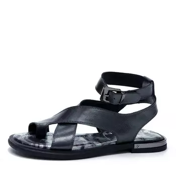 Серые сандалии из кожи