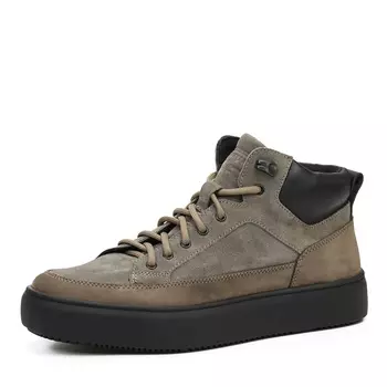 Серые зимние кеды из бархатистого велюра