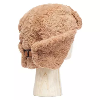 Шапка-ушанка женская песочная
