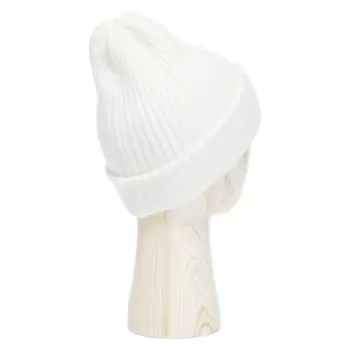 Шапка женская с отворотом белая