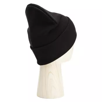 Шапка женская с отворотом чёрная